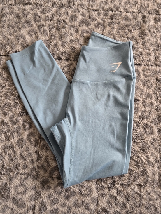 Gymshark Pants - Gymshark High-Waist Seamless Leggings - Dusty Blue